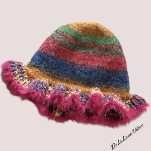 NEW! HoBo Fringe Hat. Multi Color and Cute! ✓✓✓This Listing is for the PINK hat.